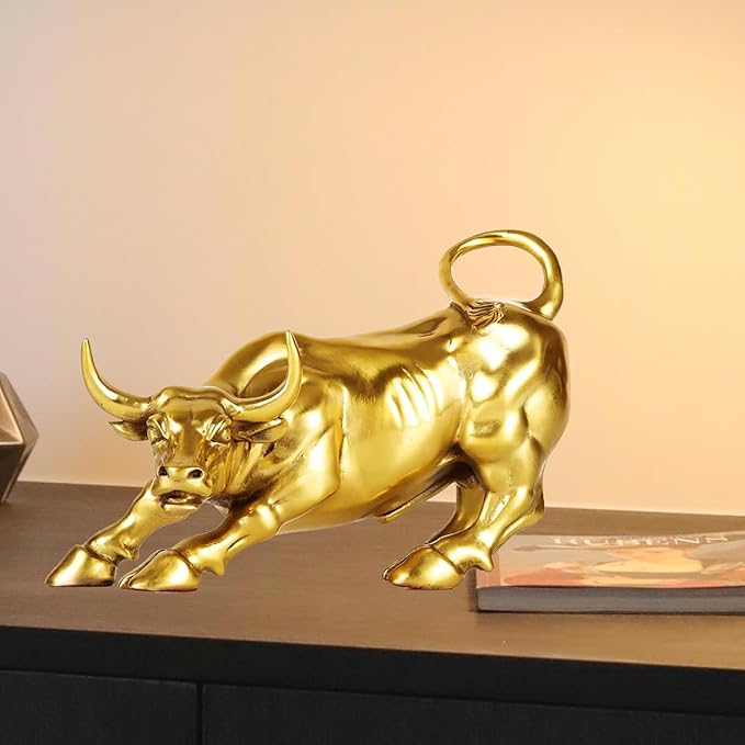 Brass Wall Street Bull