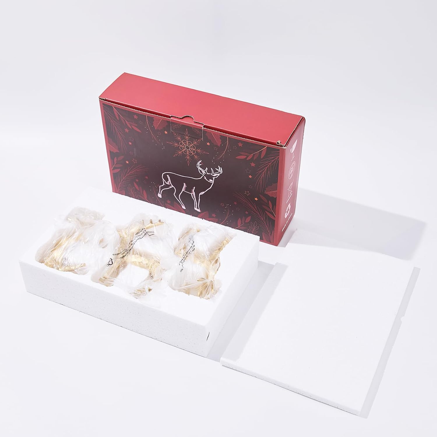 Gold Reindeer Figurine Set