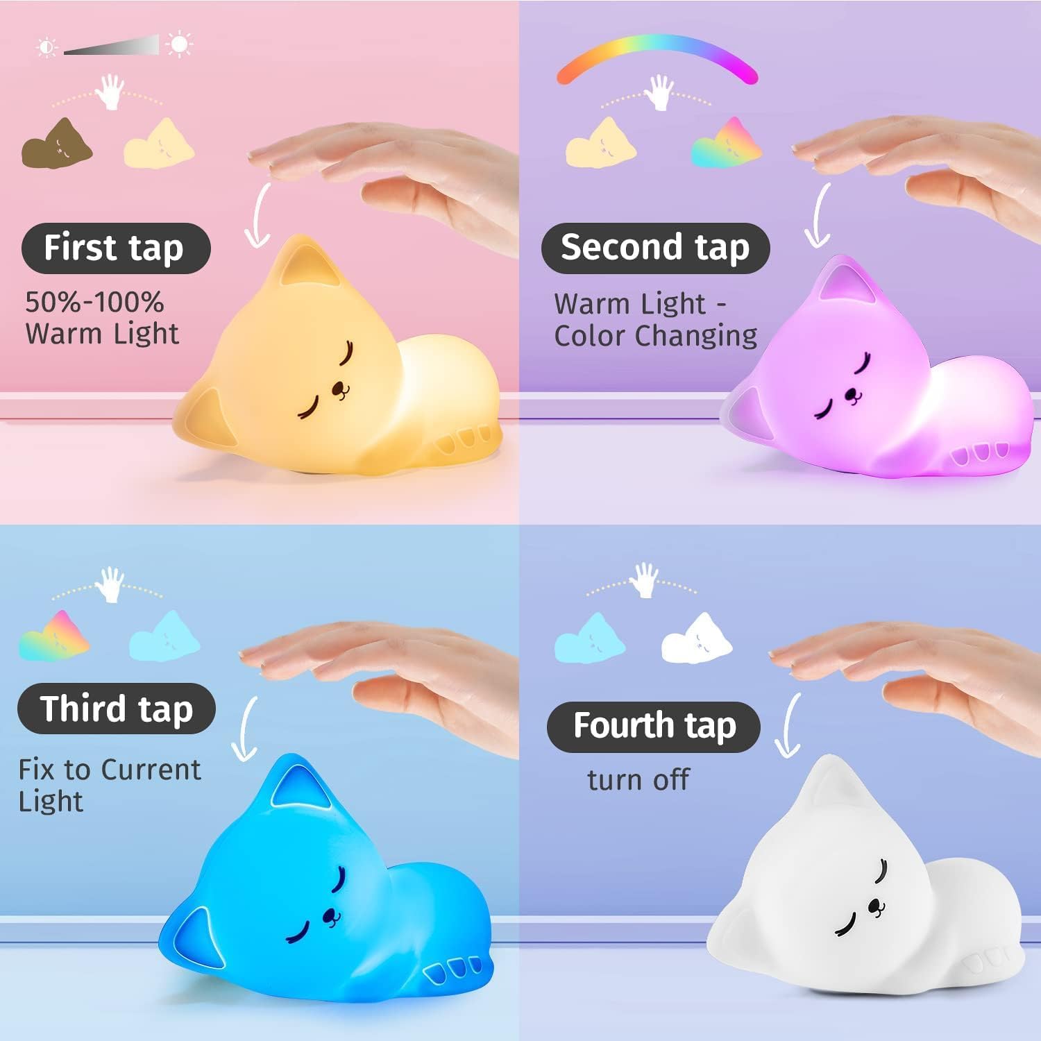 Cat Silicone Night Light