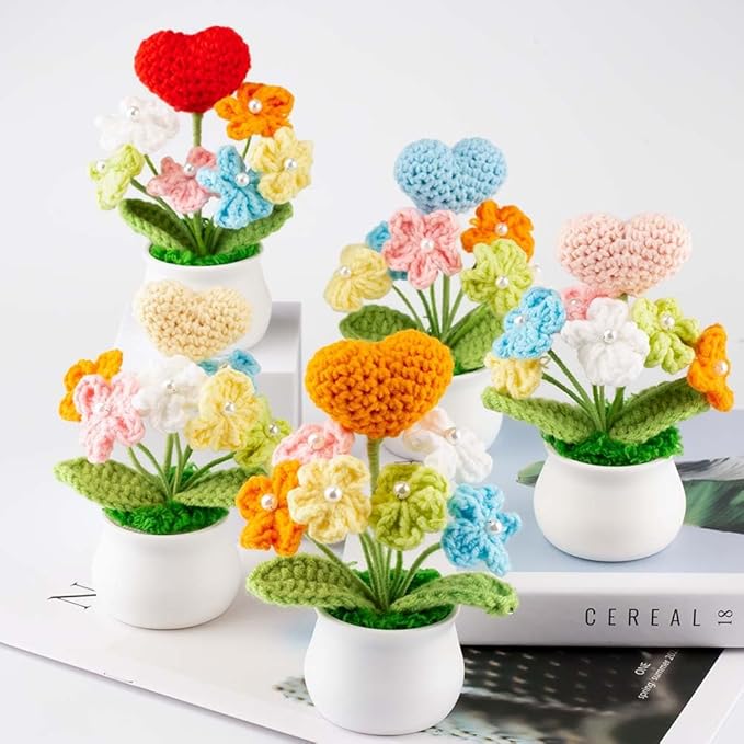 Crochet Flower Potted Plant