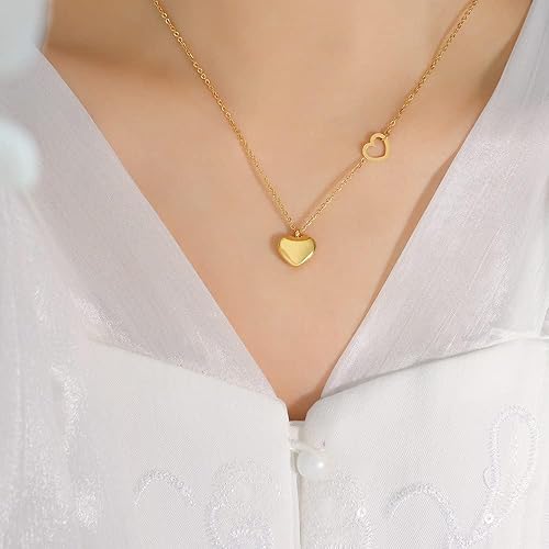 Gold Double Heart Necklace