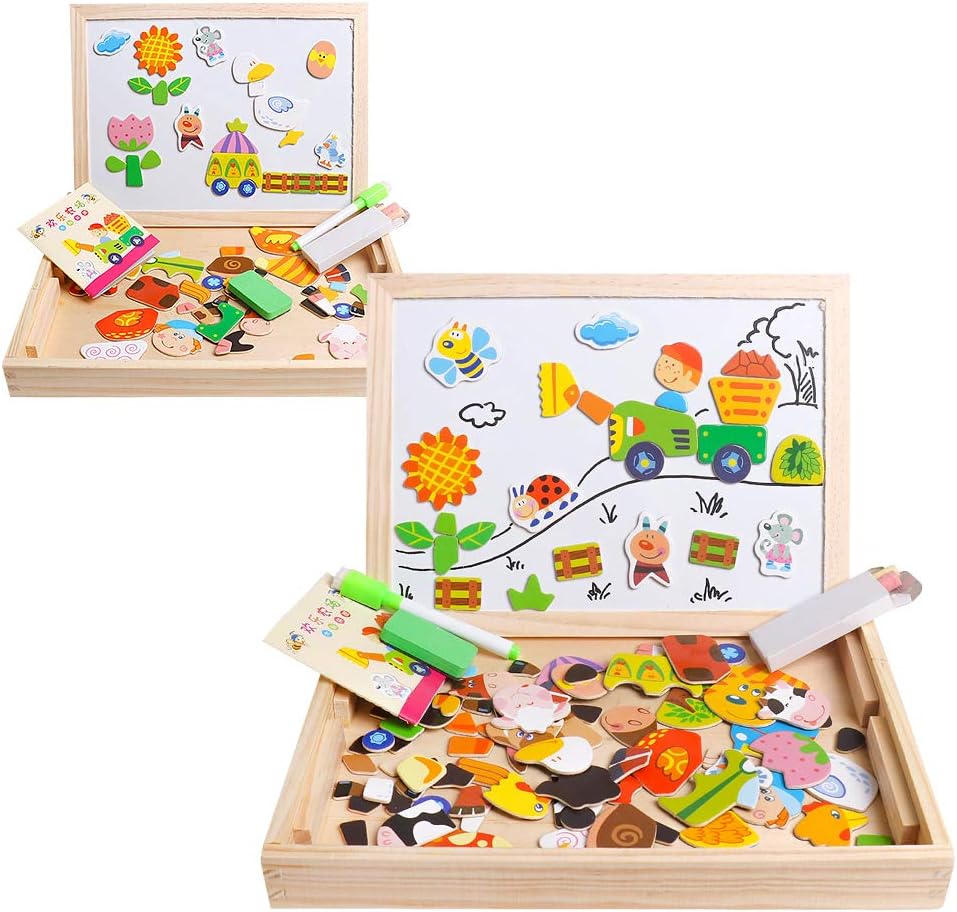 Wooden Magnetic Puzzle Easel