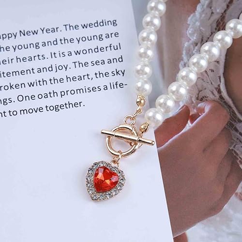Vintage Pearl Heart Choker