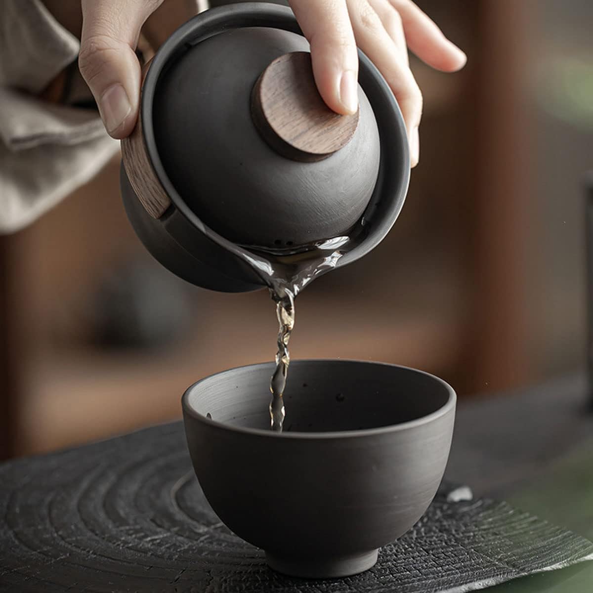 Portable Ceramic Gaiwan Tea Set