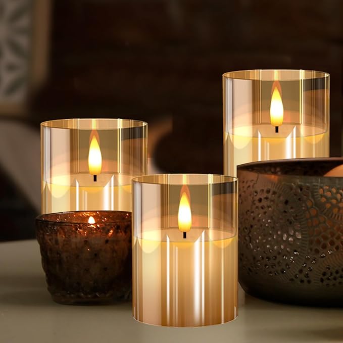 Glass Glow Candle Set