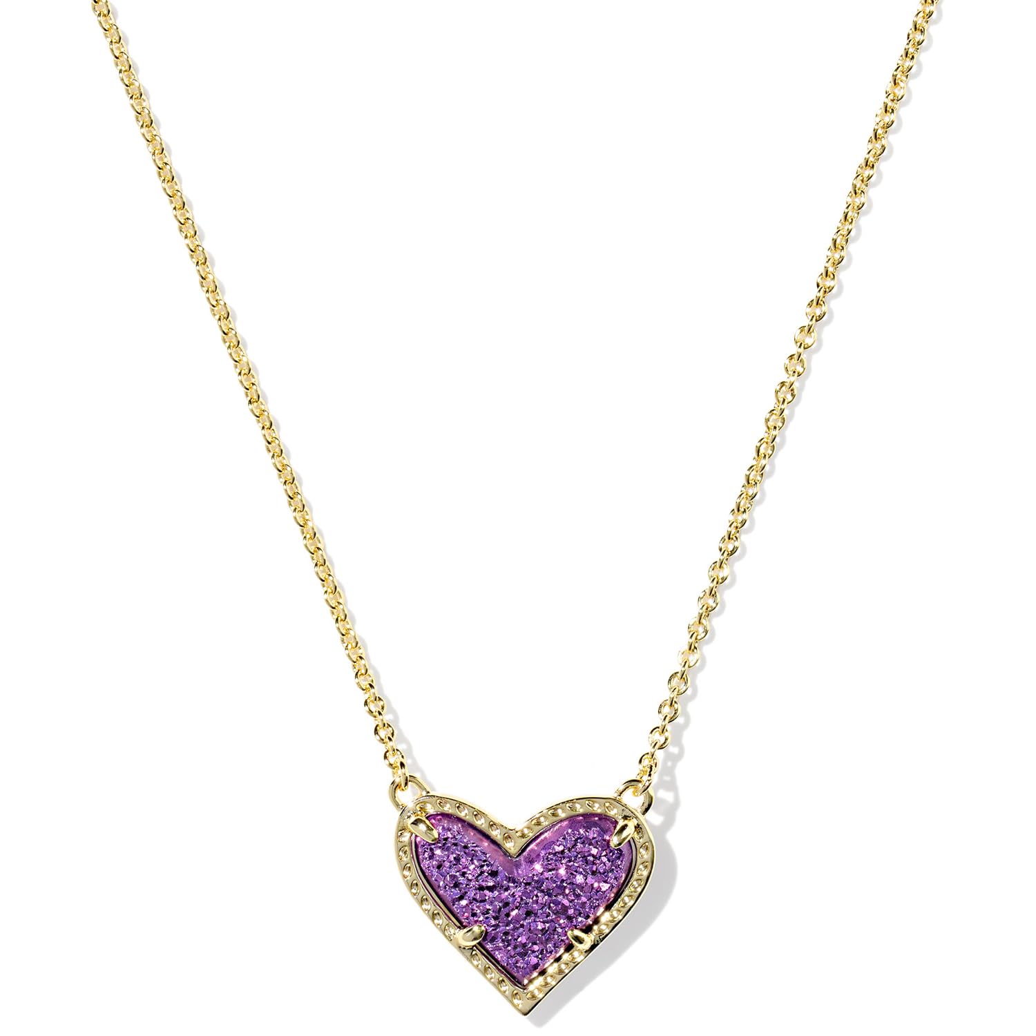 Kendra Scott Ari Heart Adjustable Length Pendant Necklace for Women, Fashion Jewelry