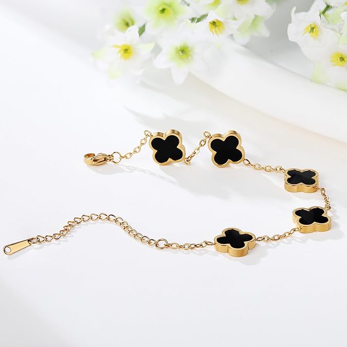 Four Leaf Clover Gold Bracelet