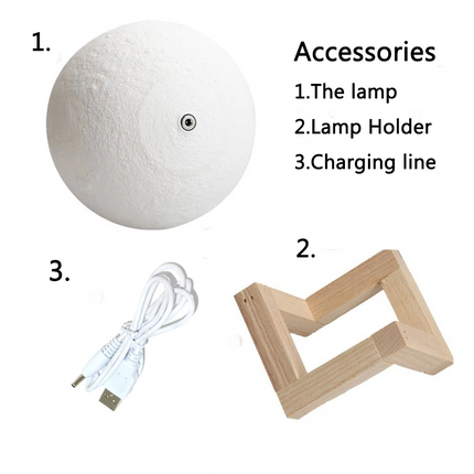 LunarGlow™ LED Battery Moon Lamp