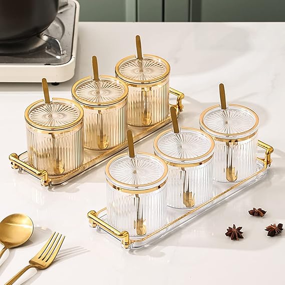 Acrylic Condiment Spice Jar Set