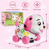Musical Puppy Toys for 1 Year Old Girl Gifts, 1st Birthday Gril Gift, Bilingual Baby Toy 6-12-18 Months, Learning Toy for 1 Year Old Boy Present with Sound Light