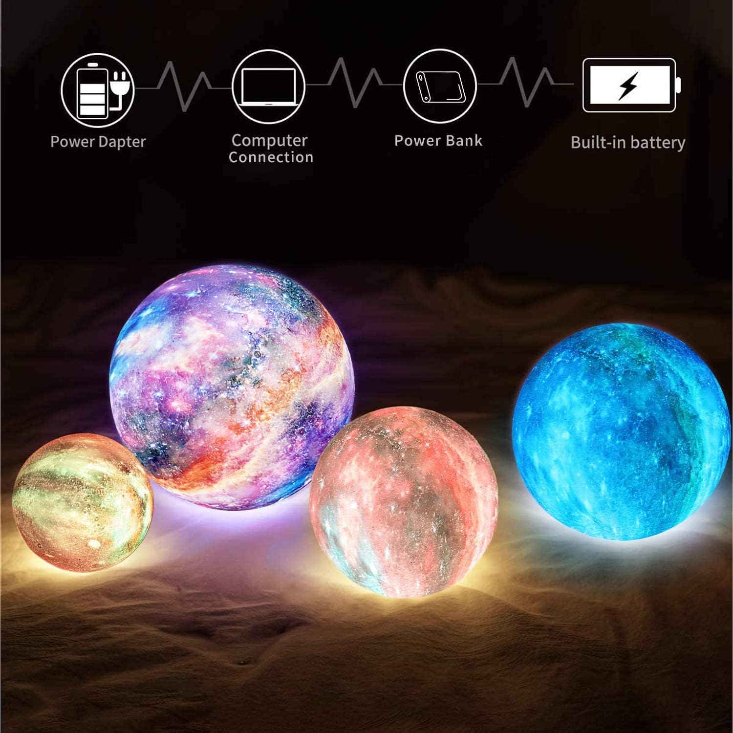 Mind-Glowing Galaxy Moon Lamp