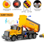 LerBao 2 Pack Construction Engineering Truck Toys,Moveable Claw Excavator & Lifting Back Dump Truck Toy for 3 4 5 6 7 8 Years Old Boys Kids Childs Toddlers Christmas Birthday Gift