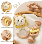 Wooden Animal Rattle Set