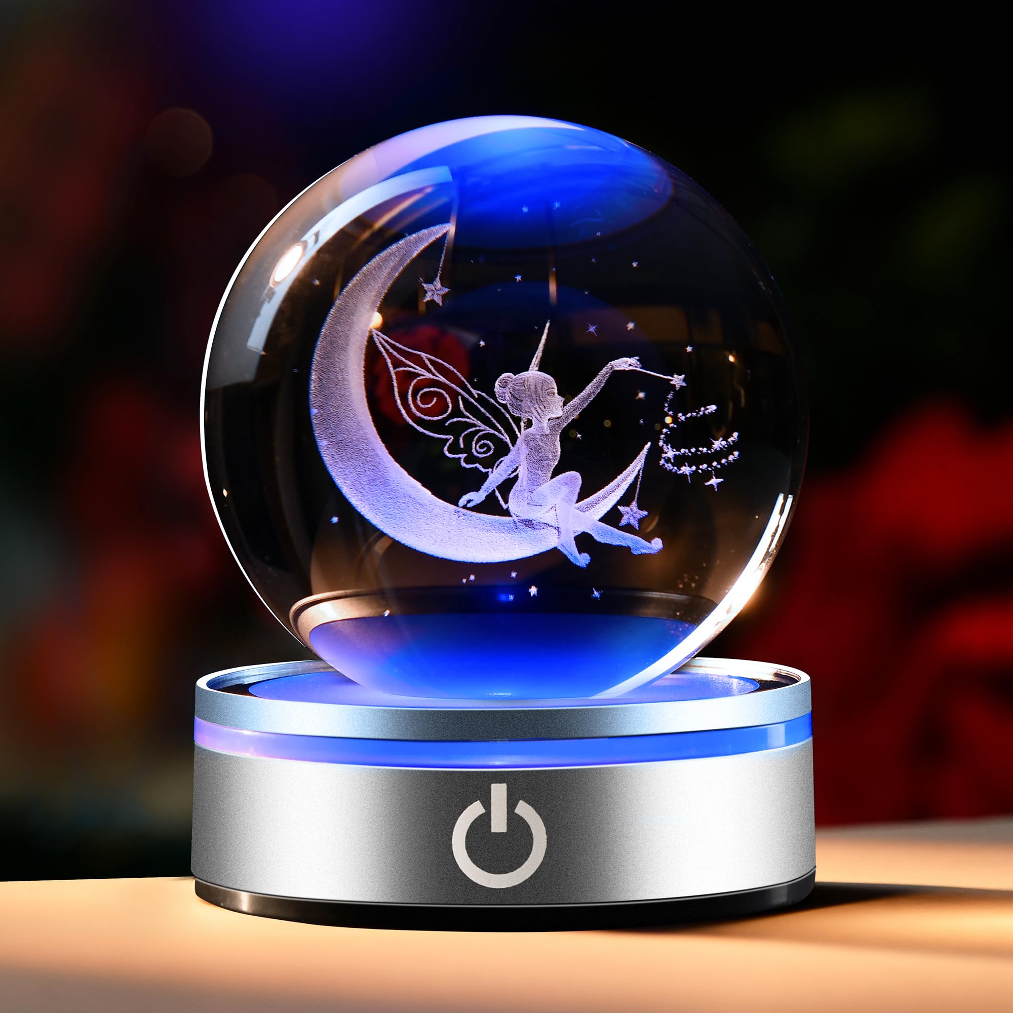 IFOLAINA Romantic Christmas Couple Gifts for Wife Girlfriends I Love You Gifts for Her Anniversary Birthday Valentines Day 3D Crystal Ball Night Light Glass Globe Decorative Decor