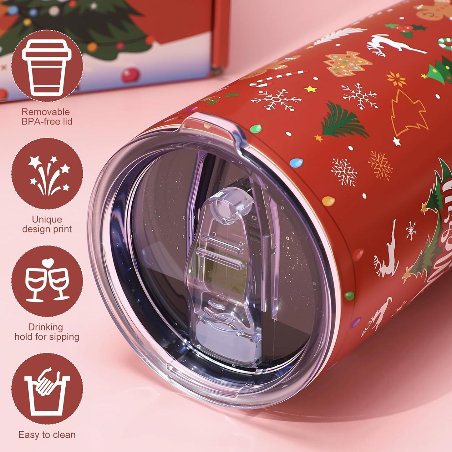 Christmas Gifts for Women, 2025 Unique Christmas Gifts, Xmas Gift Baskets with 20 Oz Tumblers Apron Socks Xmas Gift for Mom, Teachers Sister Friends Coworker, Girlfriend, Wife