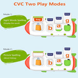 Spelling&Talking Flash Cards for Toddlers 3-8 Years Old - Speech Therapy with 107 Sight Words - Sensory Toys for Kids with Autism, Montessori Learning Toys, Ideal Gifts for Boys&Girls