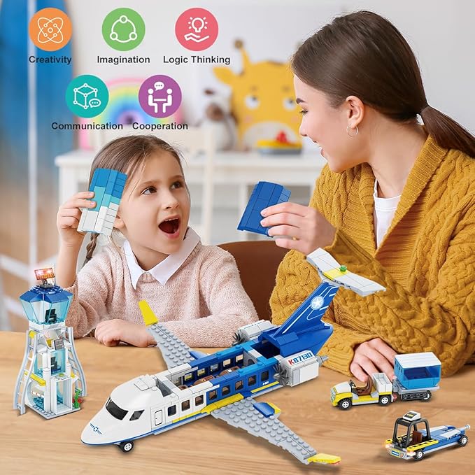 City Passenger Airplane Building Set