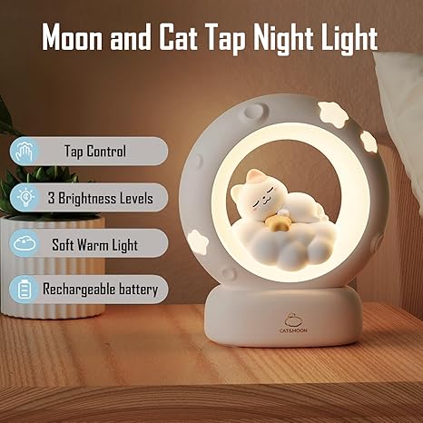 Moon and Cat Night Light