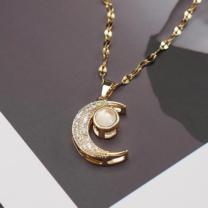 Moon Evil Eye Necklace