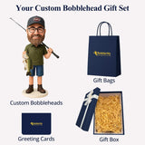 Custom Bobblehead, 6/7/8 inch Personalized Customized Bobbleheads Customization Dolls Figure Handmade Sculpture Gifts Based on Your Photos for Boyfriend, Husband, Friends(A Fisherman)