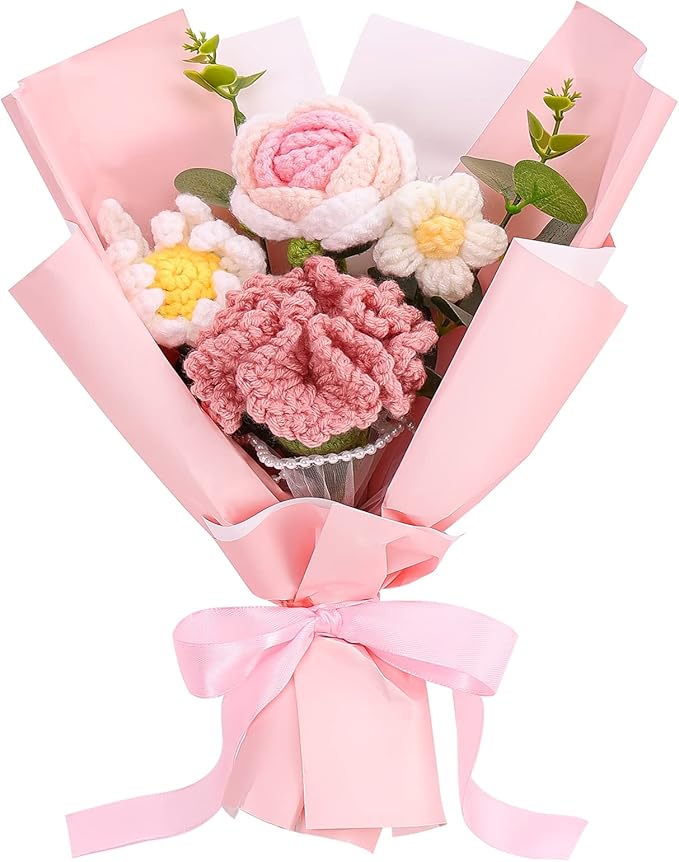 Crochet Flower Bouquet Gift Set