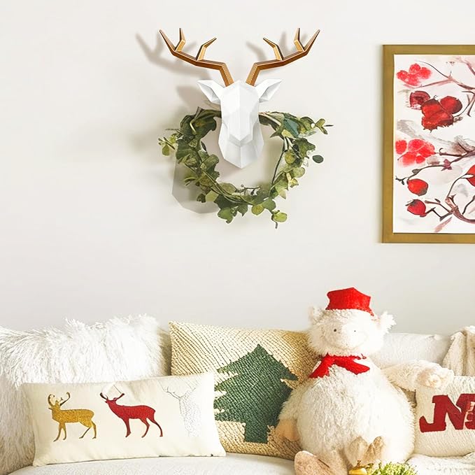 Geometric Deer Wall Sculpture