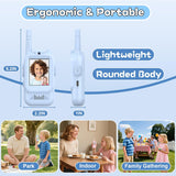 Walkie Talkies for Kids Pack of 2, Rechargeable Long Range Two Way Radios Toys for Boys Girls Age 3-5, Outdoor Adventure Camping Hiking, Birthday with Pink Blue Design