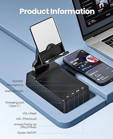 Bluetooth Speaker Phone Stand