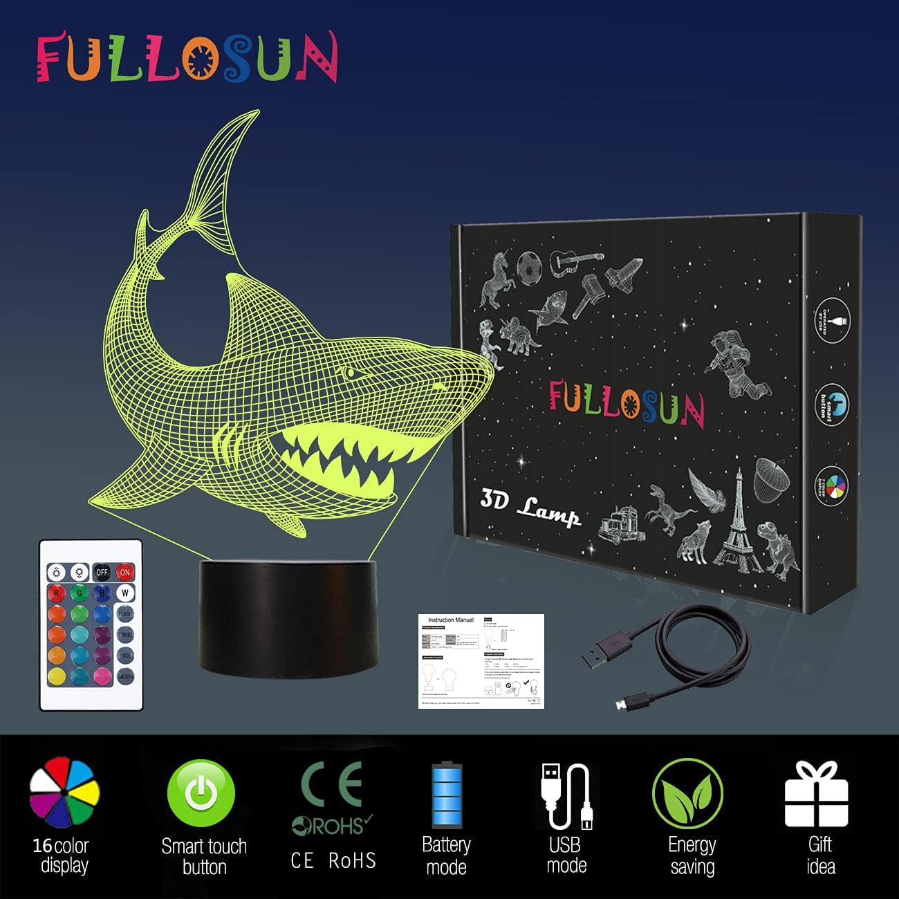 3D Illusion Night Lamp