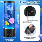 Jellyfish Lamp, Jelly Fish Tank Mood Light, Table Lamp for Home Office Decor，Relaxation and Sleep, Jellyfish Aquarium with 17 Colors Changing, Valentines Day Gifts for Women, Kids and Men