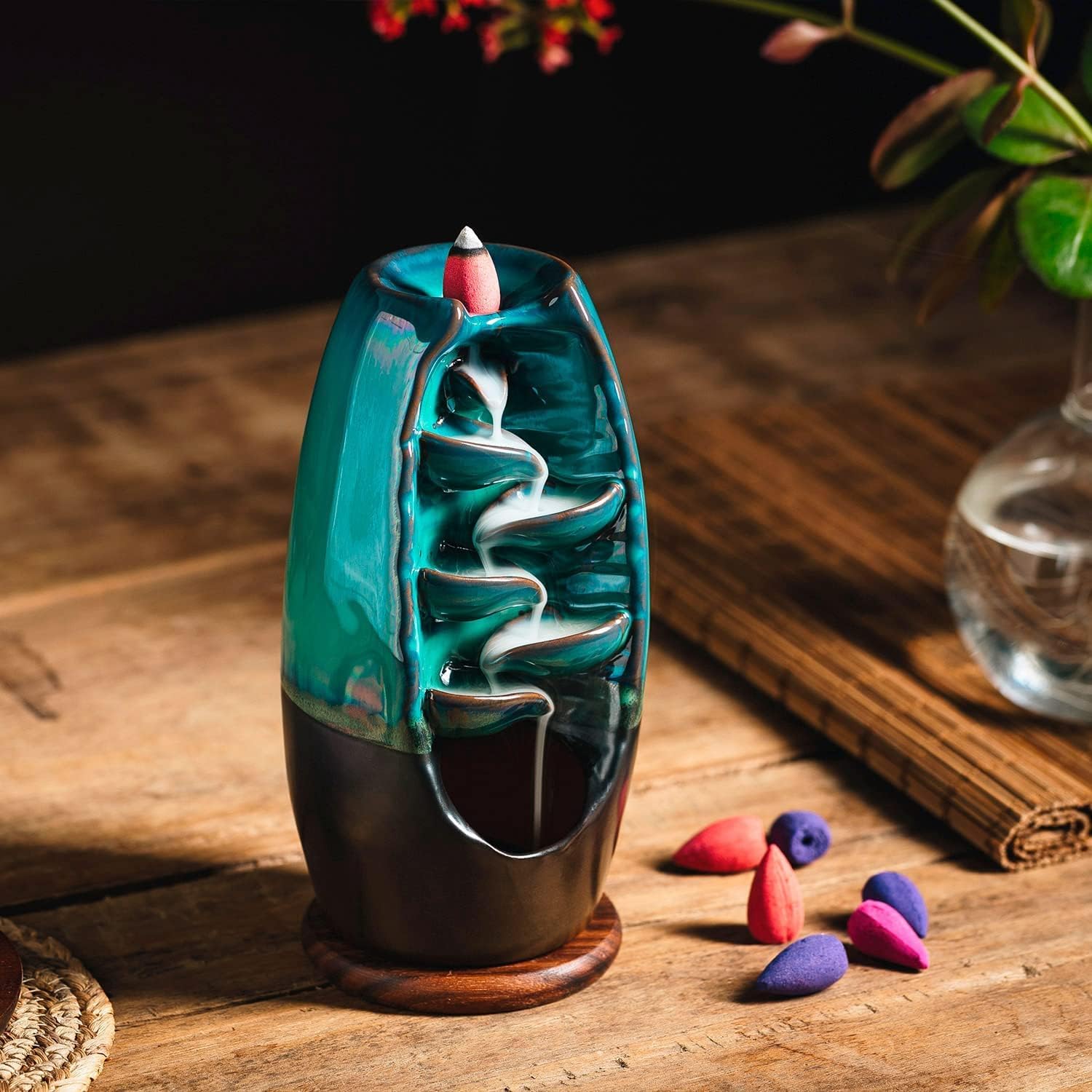 Ceramic Waterfall Incense Burner