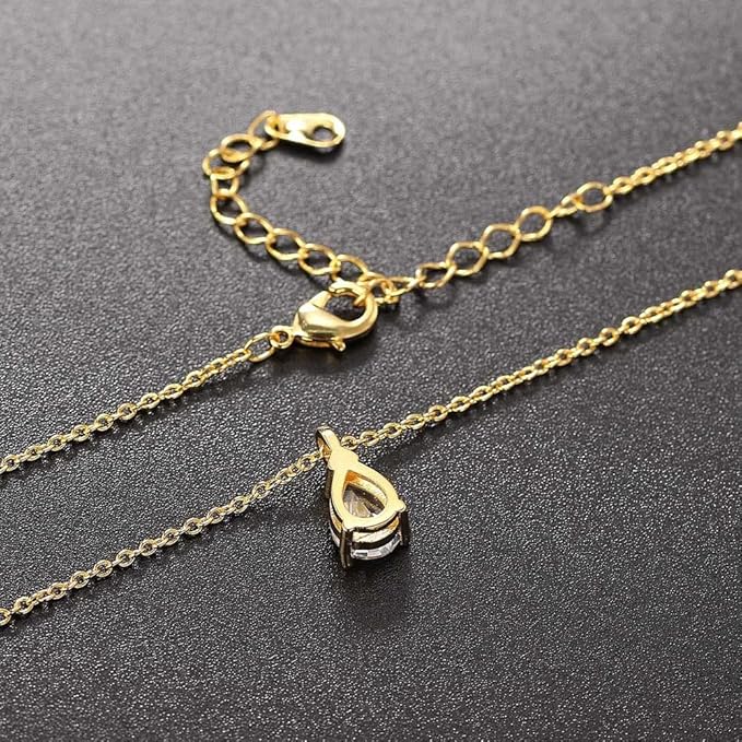 Radiant Teardrop Pendant Necklace