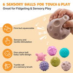 JoyCat Baby Toys 6-12 Months, Montessori Sensory Baby Toy Set with Stacking Cups, Soft Blocks, Tissue Box Toy, Spinner Toys, Sensory Balls, Cloth Book, Infant Learning Toys, Baby Shower Gift