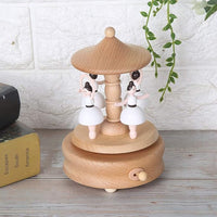 Wooden Carousel Music Box