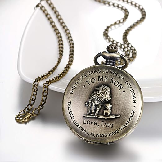 Engraved Pocket Watch for Son