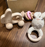 Wooden Animal Rattle Set