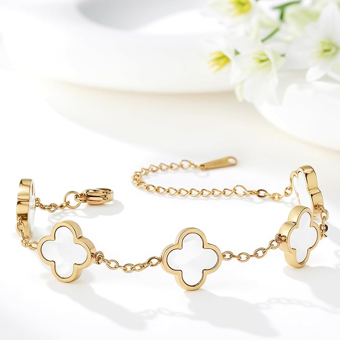 Four Leaf Clover Gold Bracelet