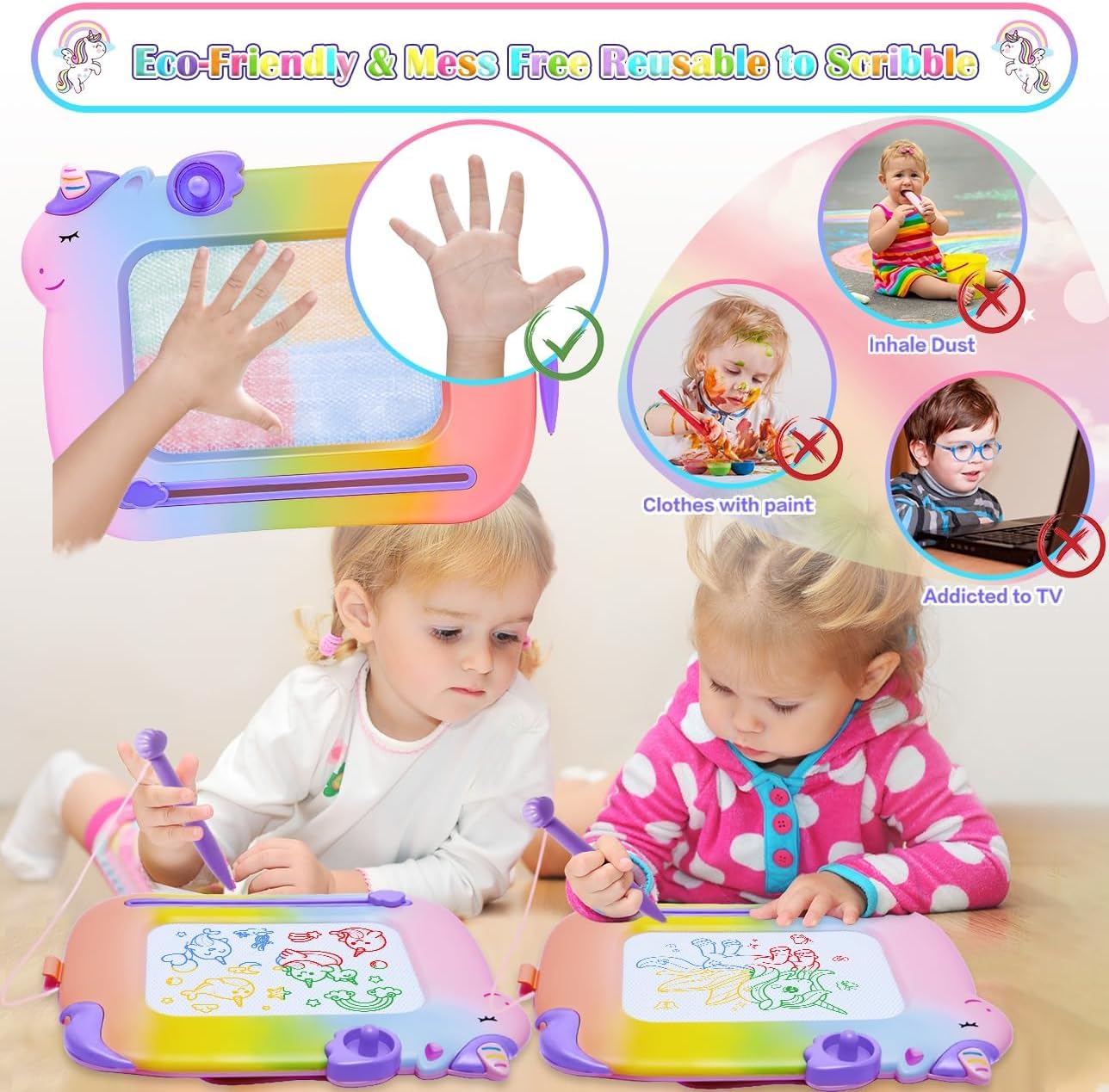 Toddler Toys 3,Magnetic Drawing Board Baby Toys,Toddler Girl Boy Toy Writing Doodle Board,Learning Educational Kids Toy 3 Year Old Girls Boys Christmas Birthday Gifts