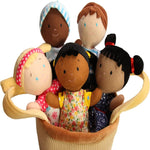 Snuggle Stuffs Basket of Buddies Multicultural Plush Dolls | Diversity & Inclusion Toys for Toddlers | Soft 8 Inch Ethnic Friends for Preschool Classroom, Daycare or Home | Set of 5
