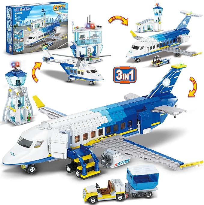 City Passenger Airplane Building Set