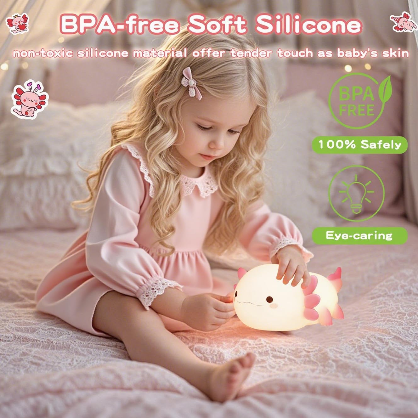 Axolotl Silicone Night Light