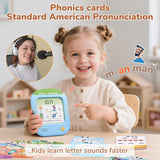 JoyCat Kids Learning Tablet: 156 Pages Tap-to-Read Flash Cards with 20 Listen & Find Games, Montessori Toy for Alphabet, Phonics, Words, Simple Math, Colors, Shapes & Songs - Autism Gifts (Ages 2-6)