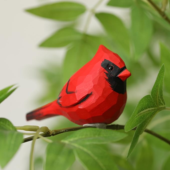 Handcrafted Wooden Bird Figurines