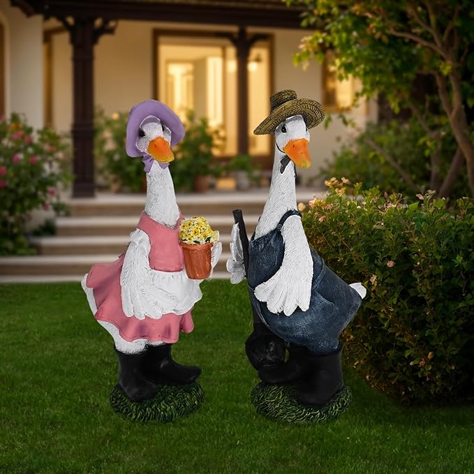Porch Goose Garden Statue
