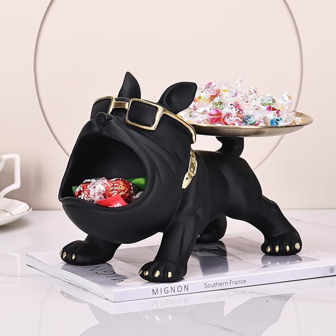 French Bulldog Tray Statue