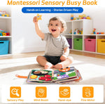 Giraffe Busy Book for Toddlers 1-3, Montessori Toys Toddler Busy Board for 1 Year Old, Felt Quiet Book Sensory Learning Activity Books, Airplane Car Travel Toys, Gifts for Boys Girls 1+