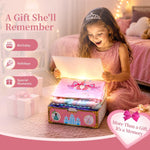 Meland Princess Dress Up Trunk for Girls 3-8, 16PCS Princess Toys Set, Pretend Play Gift for Birthday, Christmas, Halloween