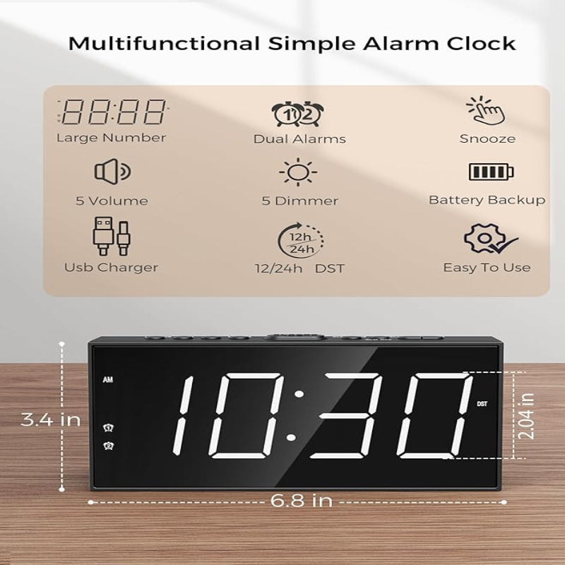 Dual Alarm Digital Clock