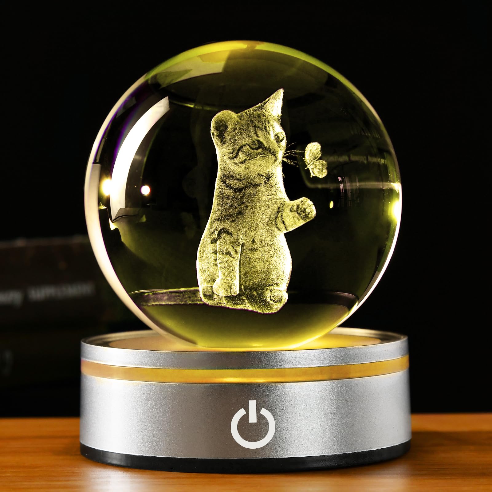 IFOLAINA Romantic Christmas Couple Gifts for Wife Girlfriends I Love You Gifts for Her Anniversary Birthday Valentines Day 3D Crystal Ball Night Light Glass Globe Decorative Decor
