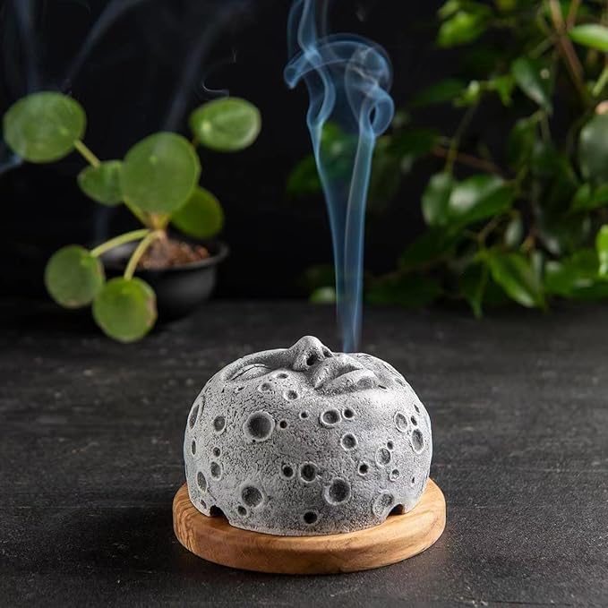 Moon Face Incense Burner